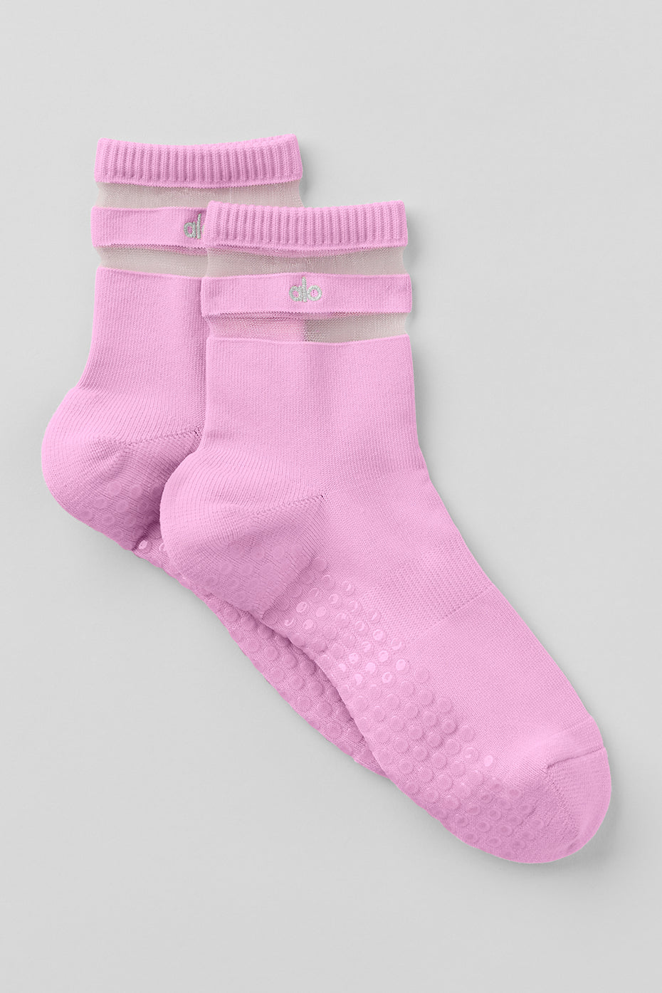 alo Women's Pulse Grip Sock - Candy Heart Pink