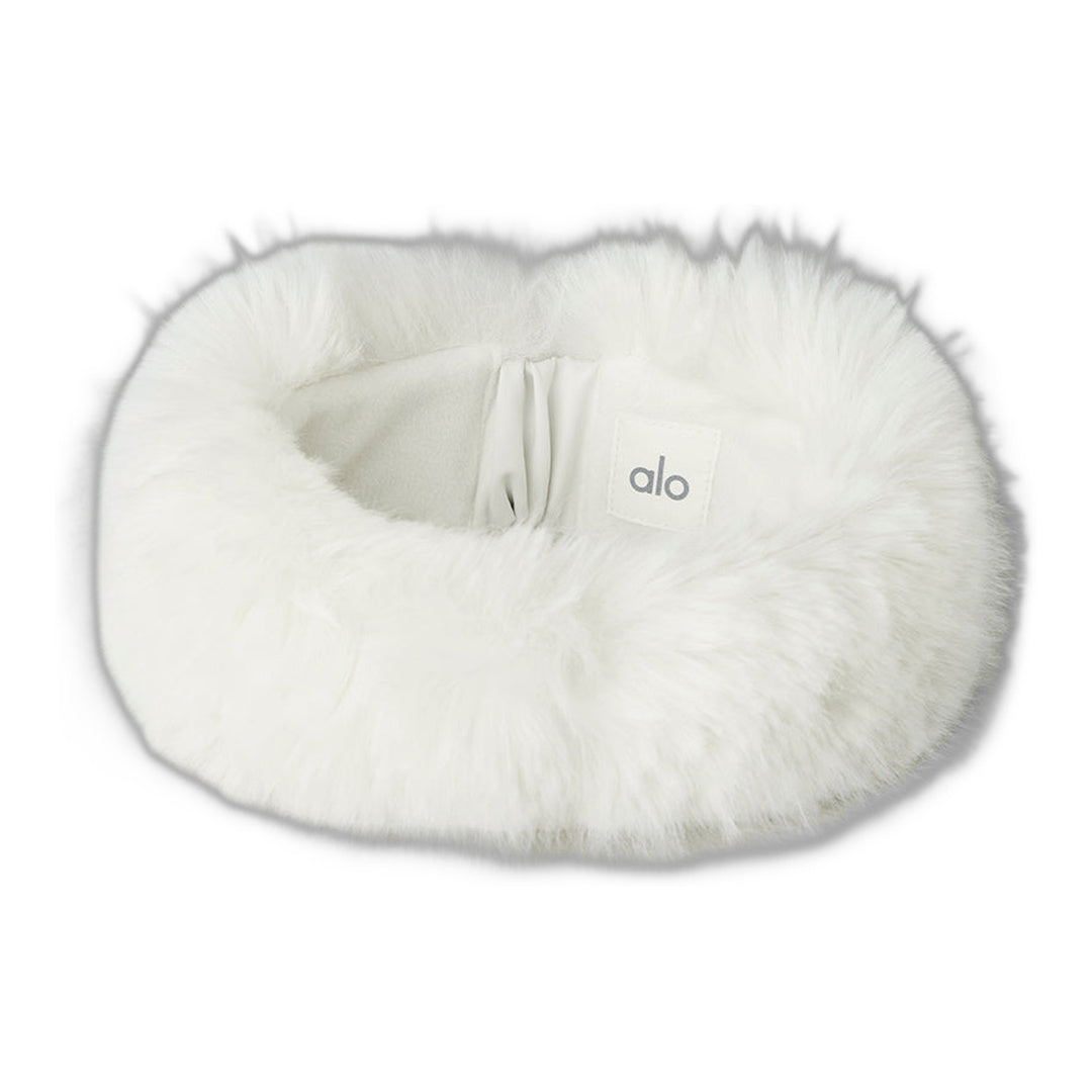 alo Opulent Faux Fur Wintersun Headband - Ivory