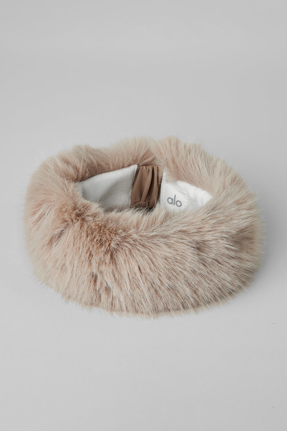 alo Opulent Faux Fur Wintersun Headband - Oat