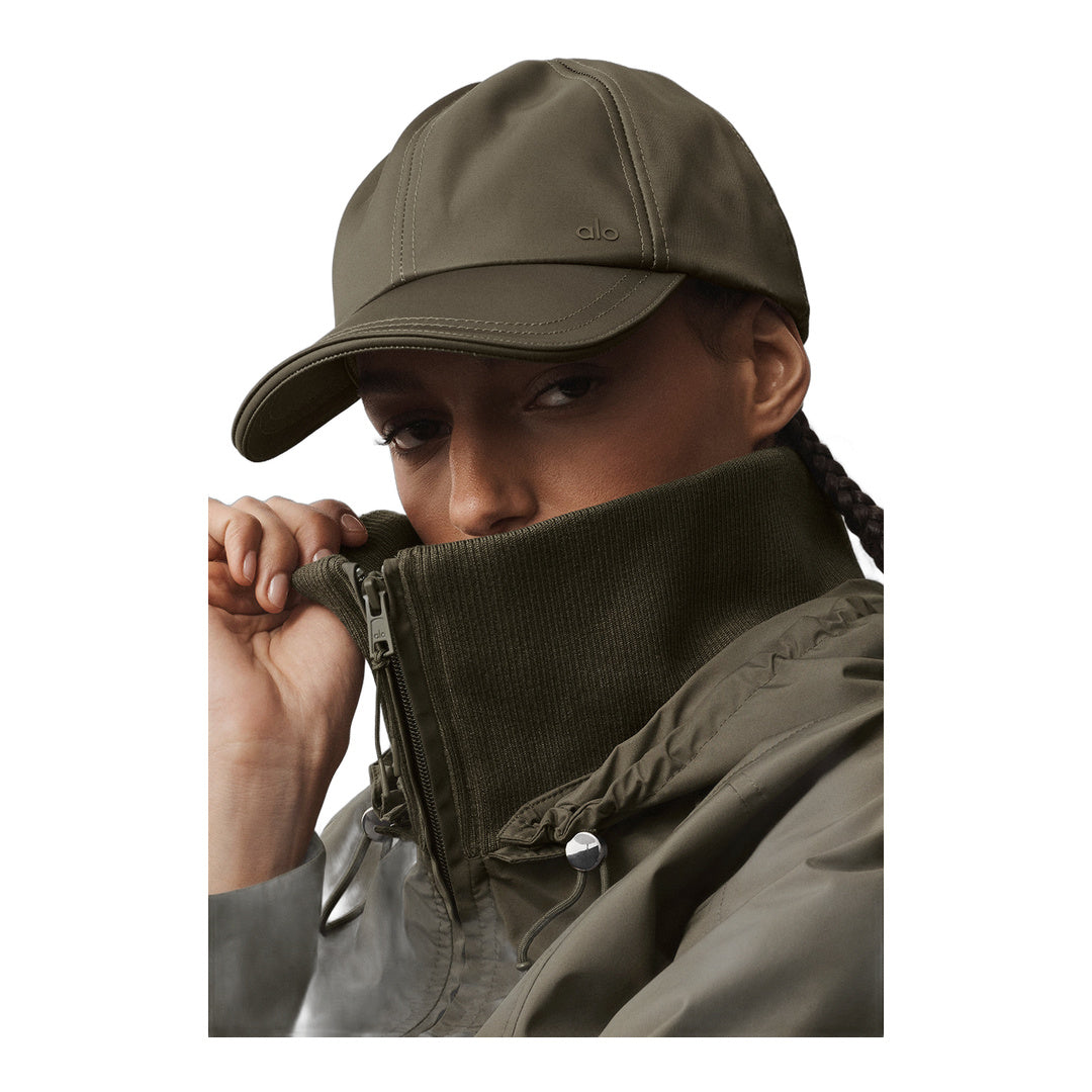alo Satin Off-Duty Cap - Olive Tree