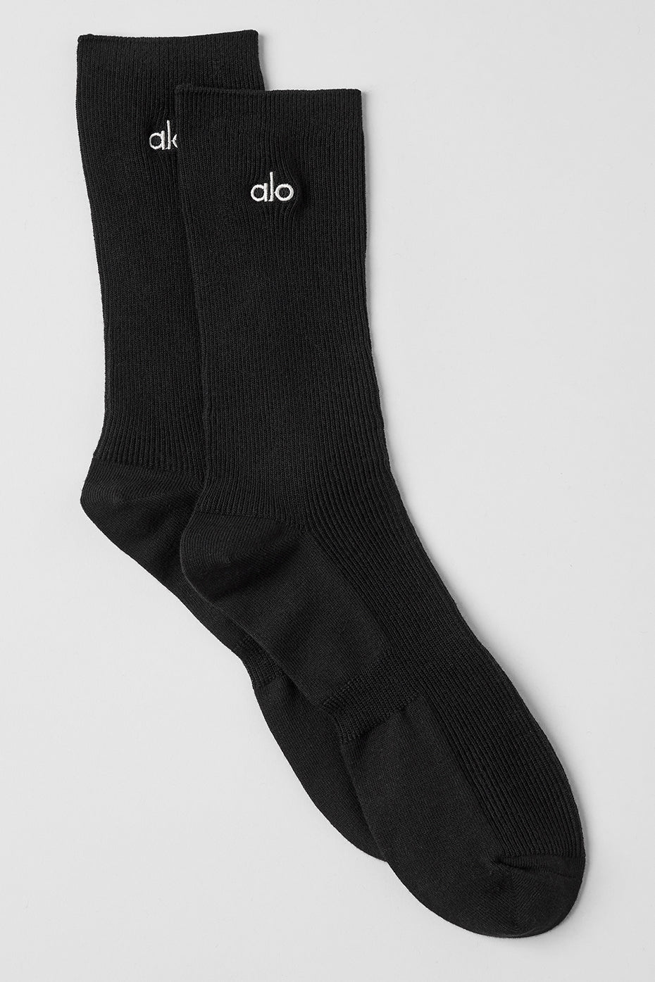 alo Unisex Half-Crew Understated Sock - Black