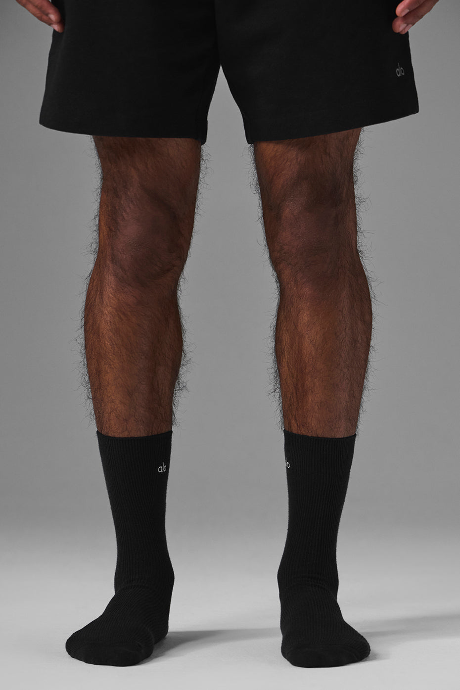 alo Unisex Half-Crew Understated Sock - Black