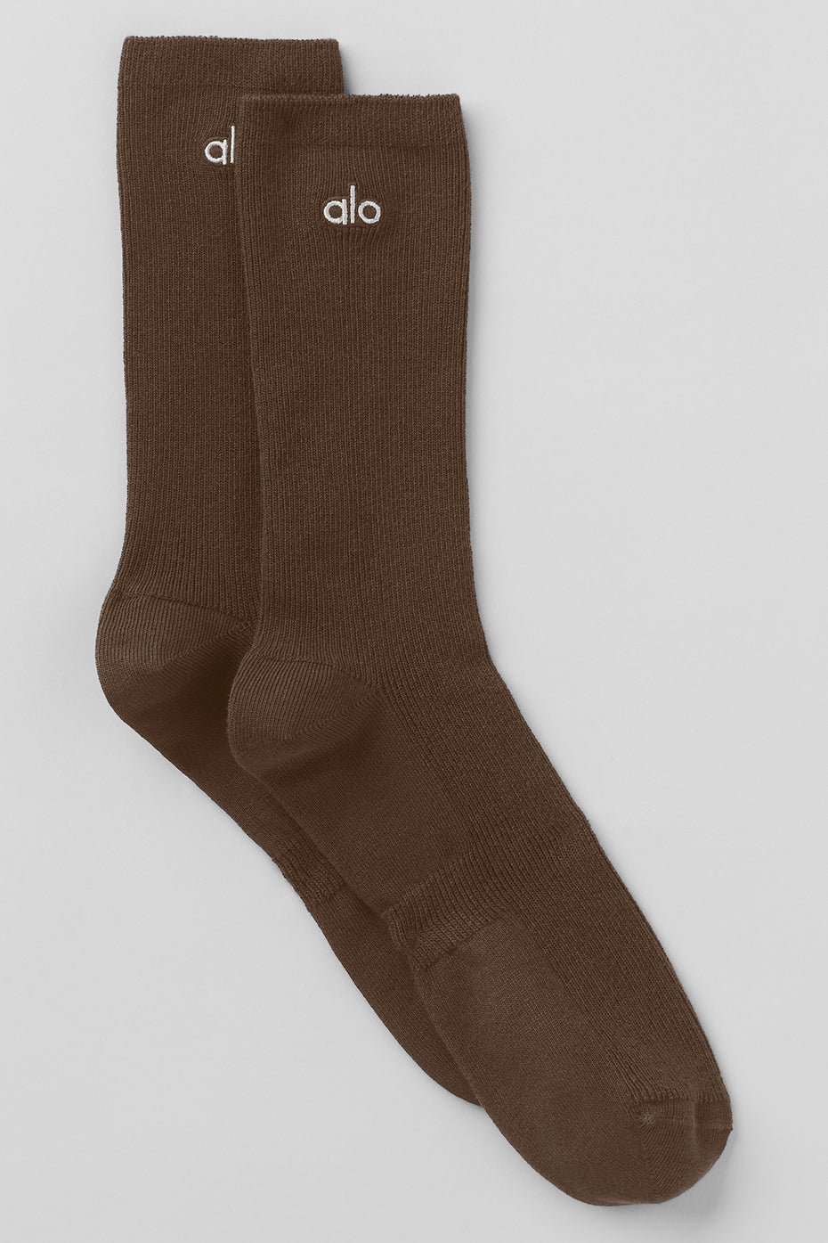 alo Unisex Half-Crew Understated Sock - Espresso