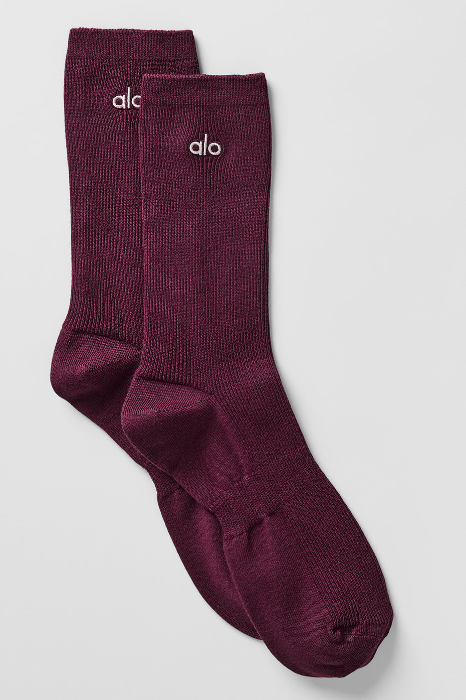 alo Unisex Half-Crew Understated Sock - Burgundy
