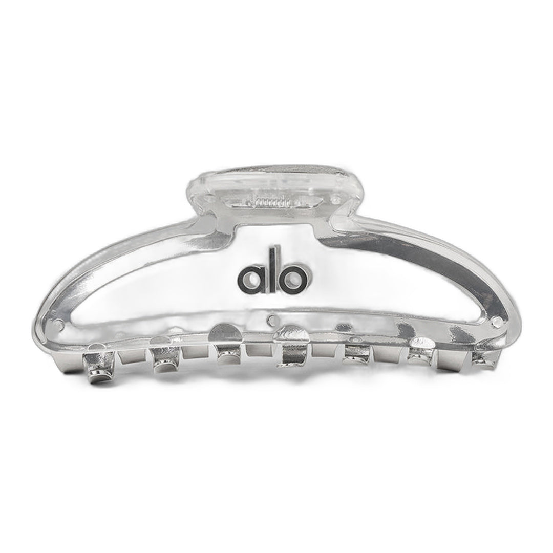 alo Acrylic Illusion Claw Clip - Clear Acetate/Chrome