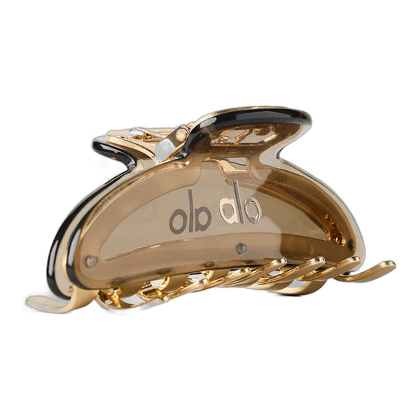 alo Acrylic Illusion Claw Clip - Gravel/Brushed Gold