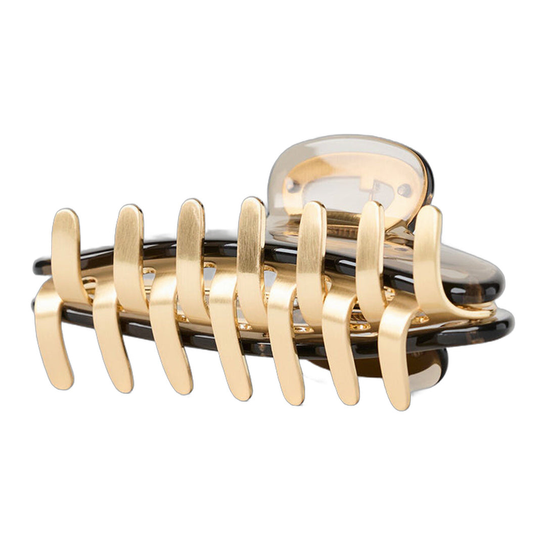alo Acrylic Illusion Claw Clip - Gravel/Brushed Gold