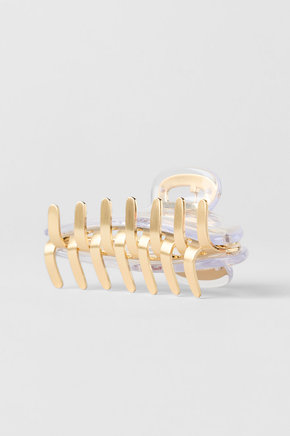 alo Acrylic Illusion Claw Clip - Clear/Brushed Gold