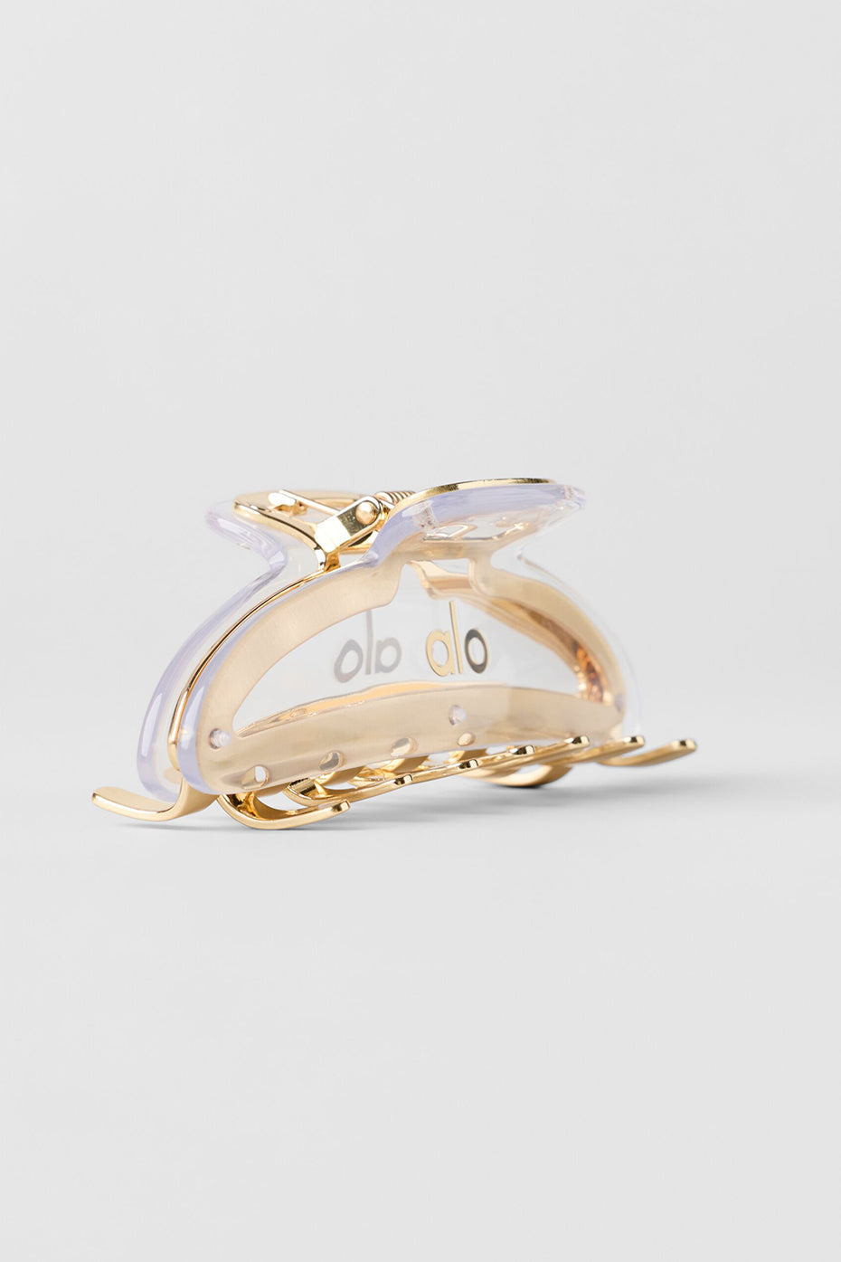 alo Acrylic Illusion Claw Clip - Clear/Brushed Gold