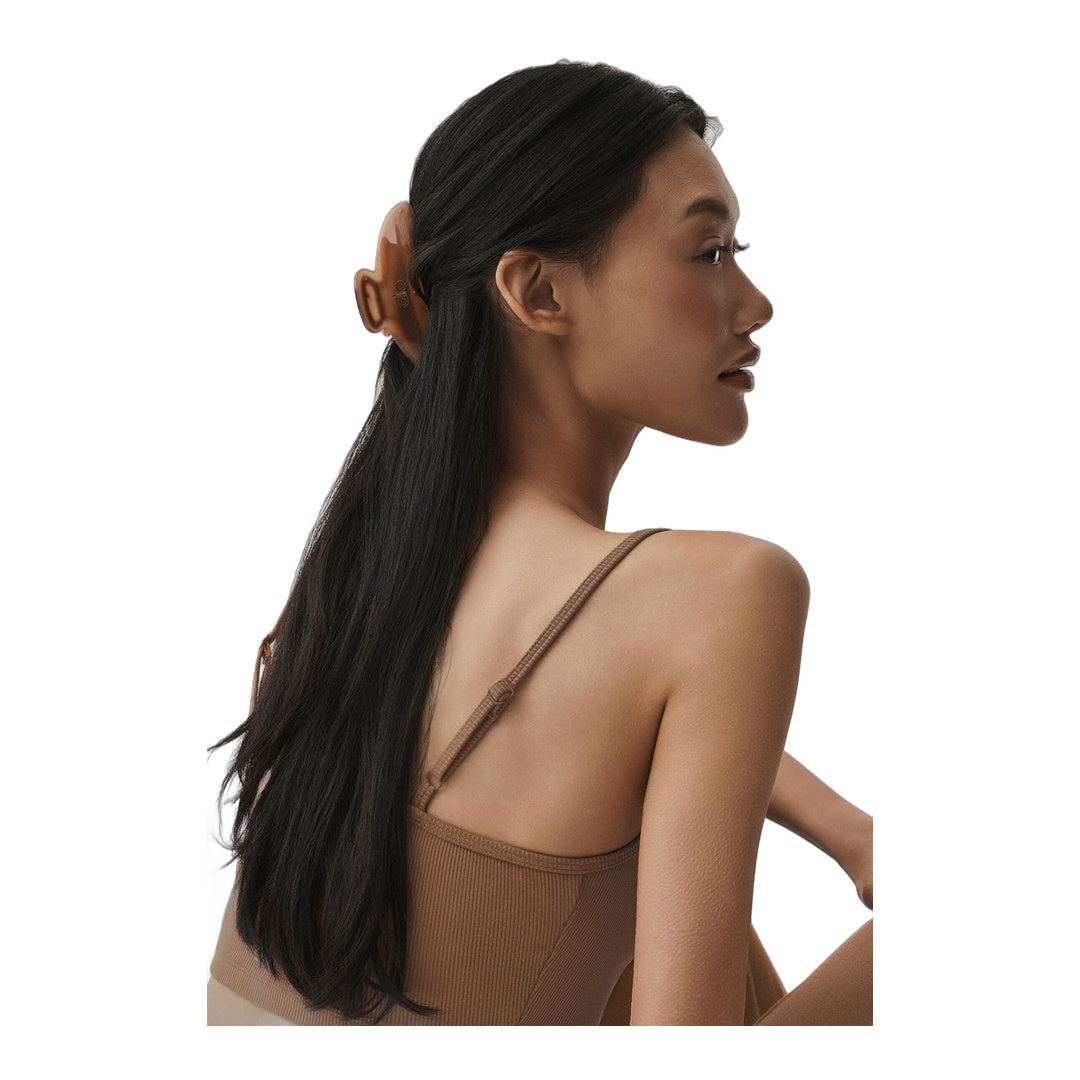 alo Acrylic Illusion Claw Clip - Sun Kissed Brown/Brushed Gold