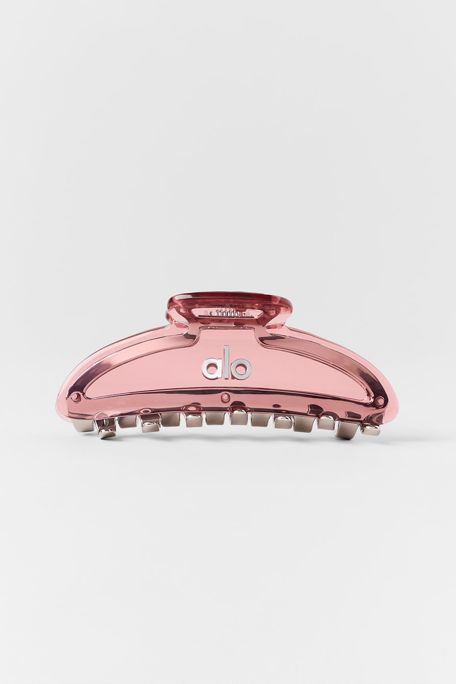 alo Acrylic Illusion Claw Clip - Vintage Pink/Chrome