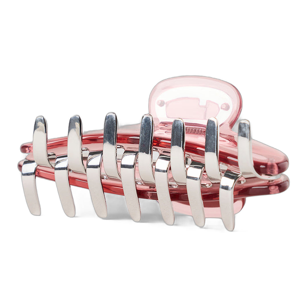 alo Acrylic Illusion Claw Clip - Vintage Pink/Chrome