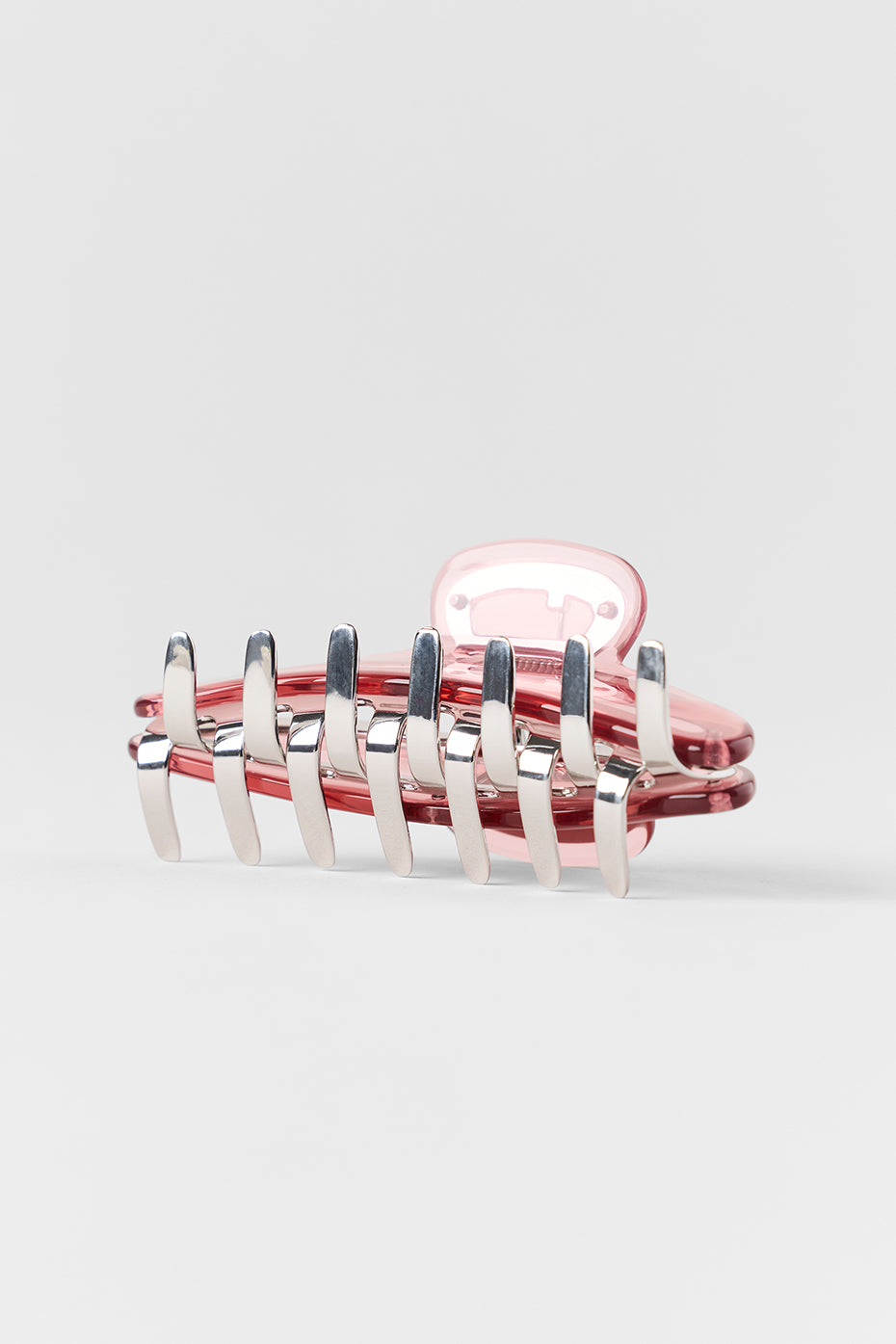 alo Acrylic Illusion Claw Clip - Vintage Pink/Chrome