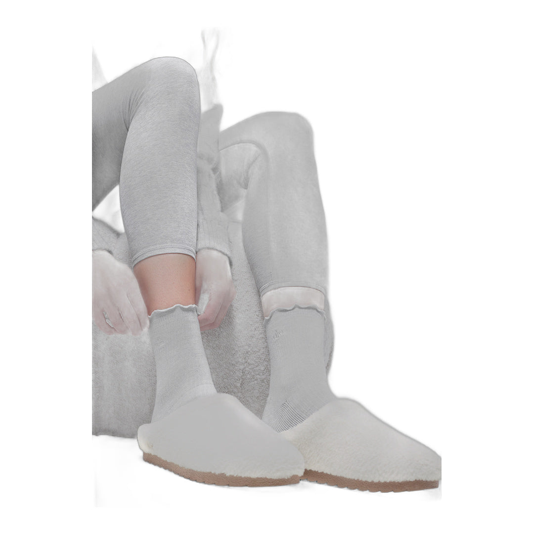 alo Women's Lettuce Edge Sock - Athletic Heather Grey