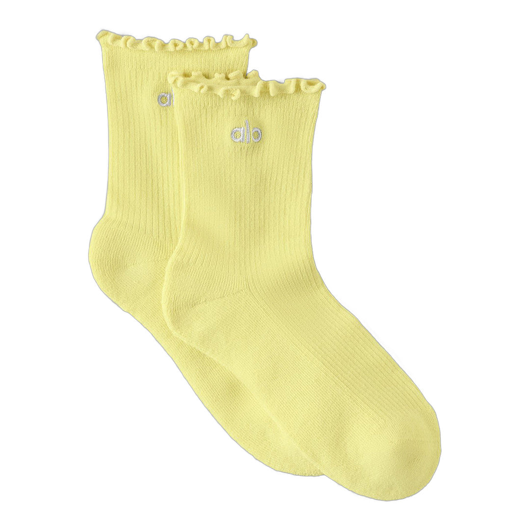 alo Women's Lettuce Edge Sock - Sunshine