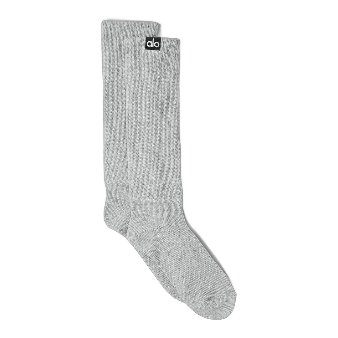 alo Unisex Scrunch Sock - Athletic Heather Grey