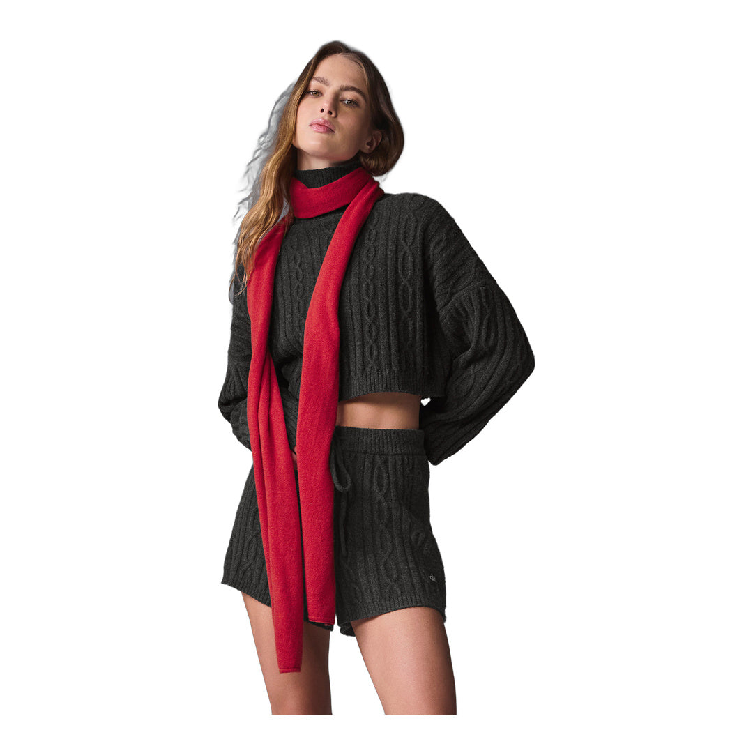 alo Cashmere Light Frosted Scarf - Red Ribbon