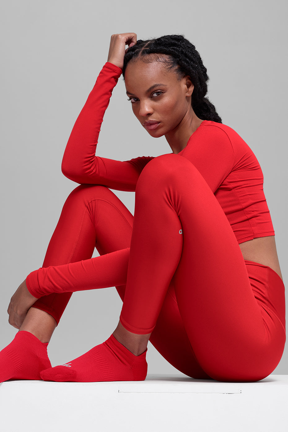 alo Unisex Performance Tab Sock - Bright Red
