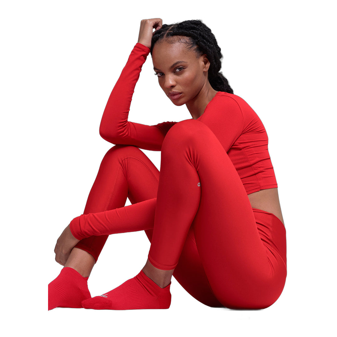 alo Unisex Performance Tab Sock - Bright Red
