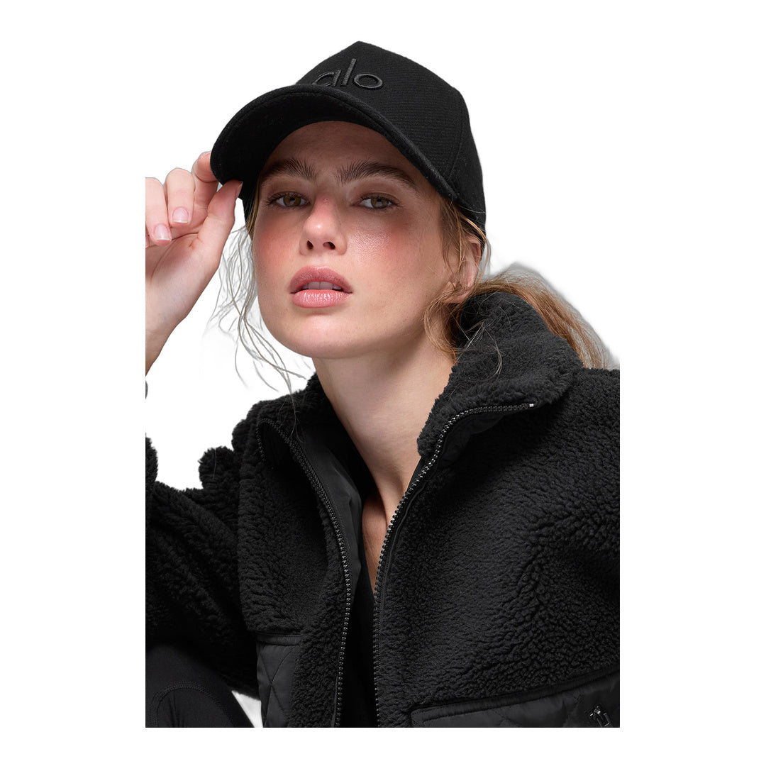 alo Wool Blend District Trucker Hat - Black