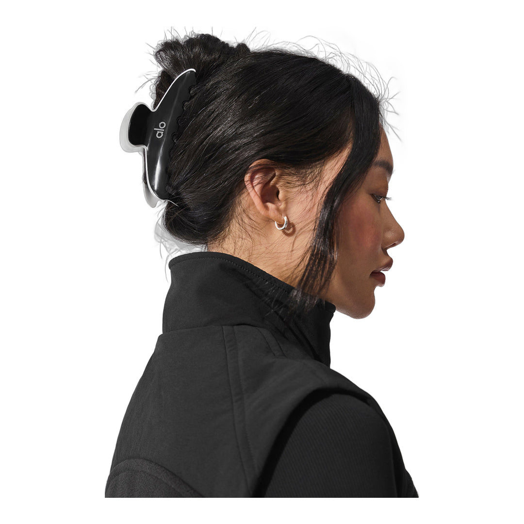 alo Outline Claw Clip - Black/White