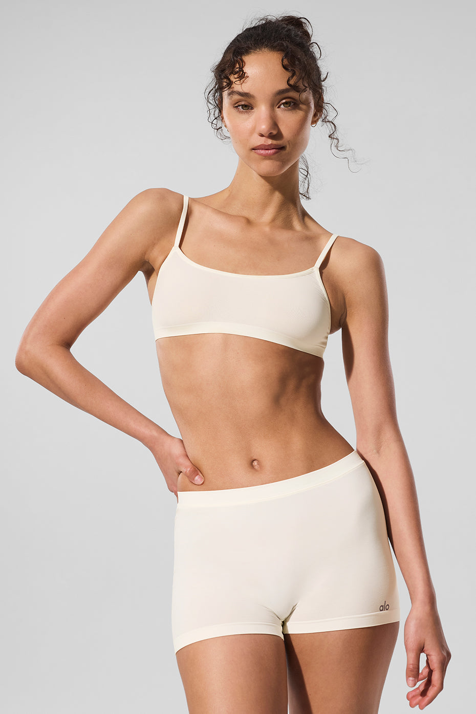 alo Sheer Glow Boyshort - Ivory