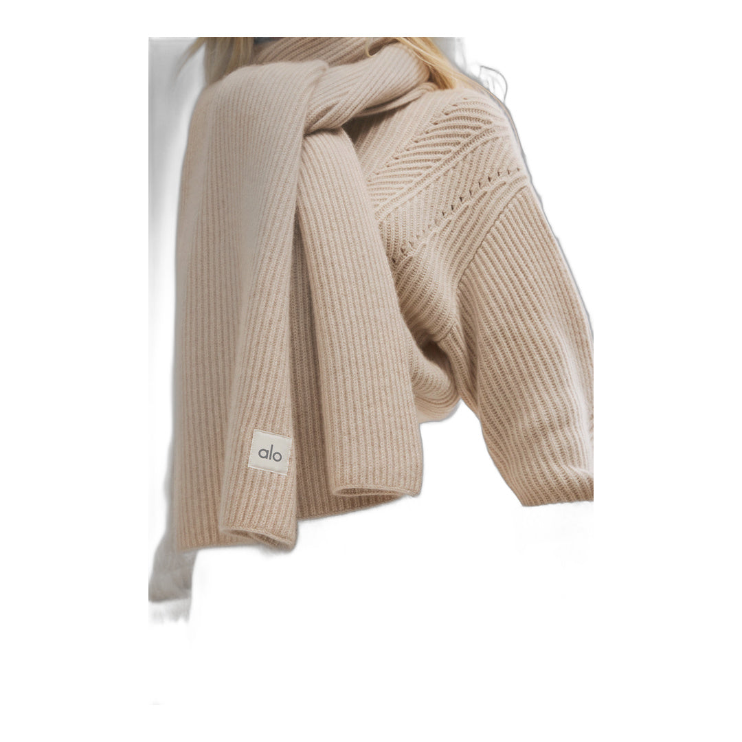 alo Courchevel Cashmere Scarf - Birch Heather