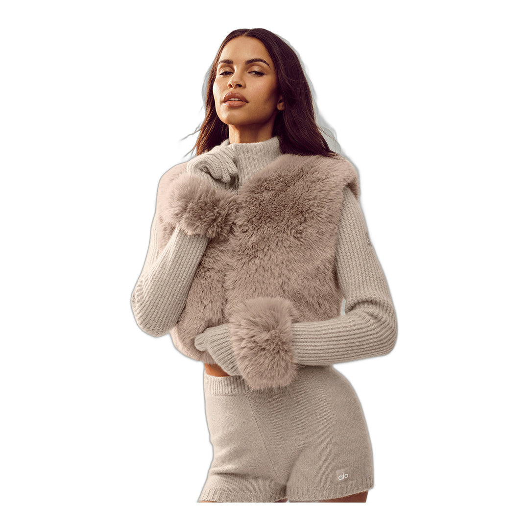 alo Courchevel Cashmere Gloves - Oat Heather