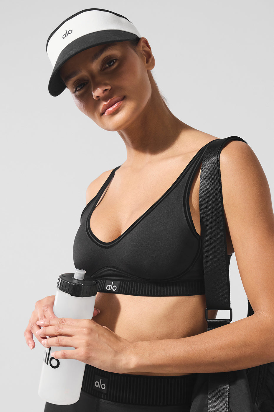 alo Colorblock Visor - Black/White