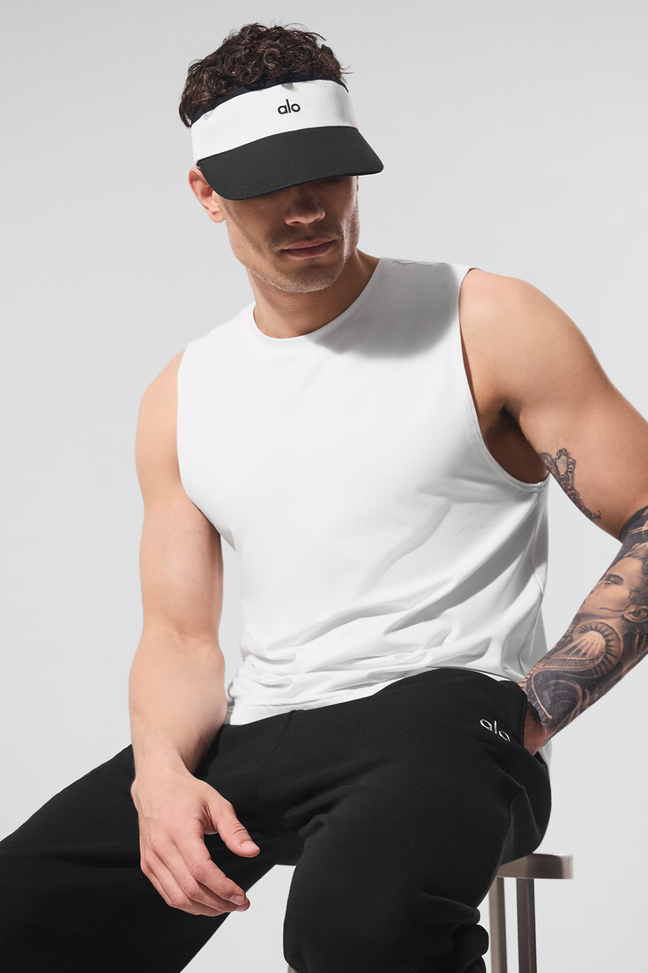 alo Colorblock Visor - Black/White