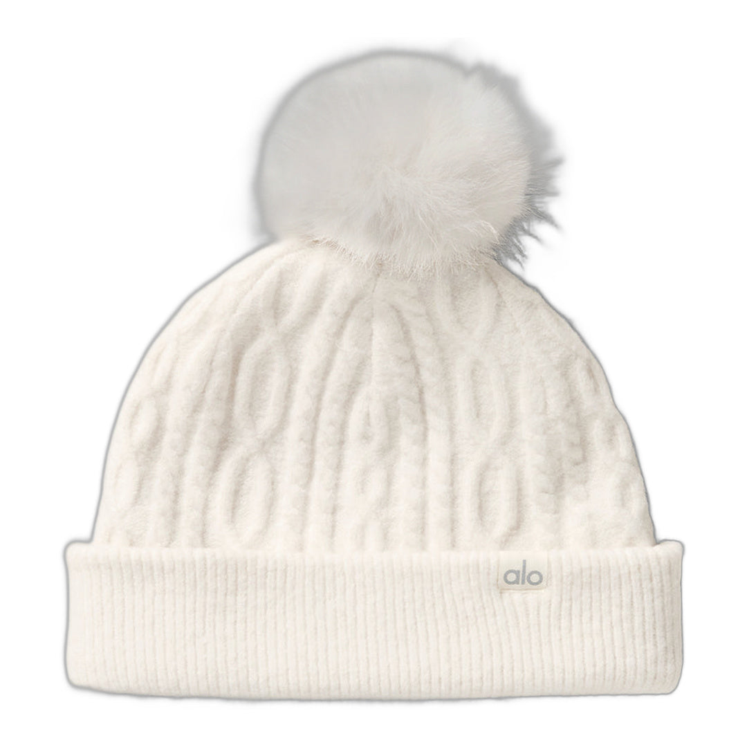alo Cable Knit Winter Bliss Beanie - Ivory