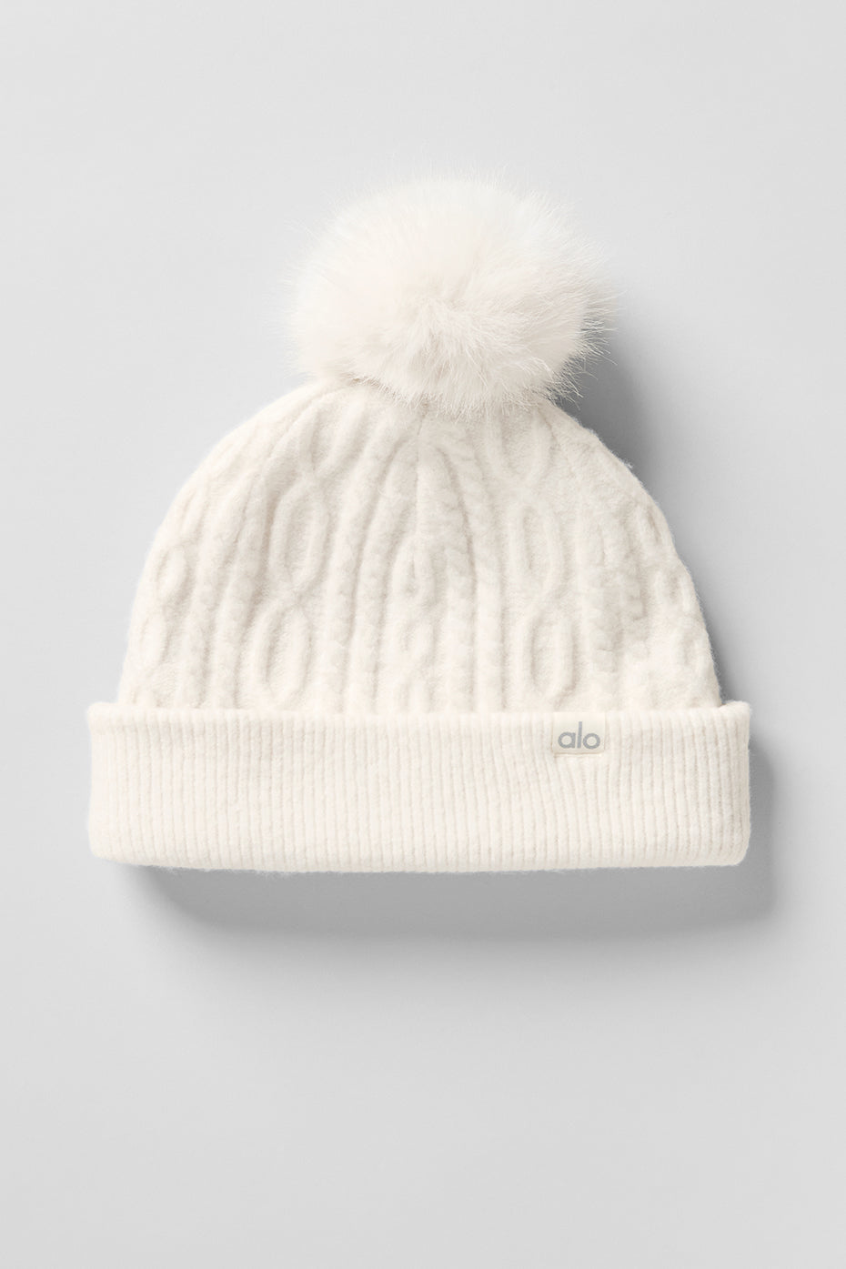 alo Cable Knit Winter Bliss Beanie - Ivory
