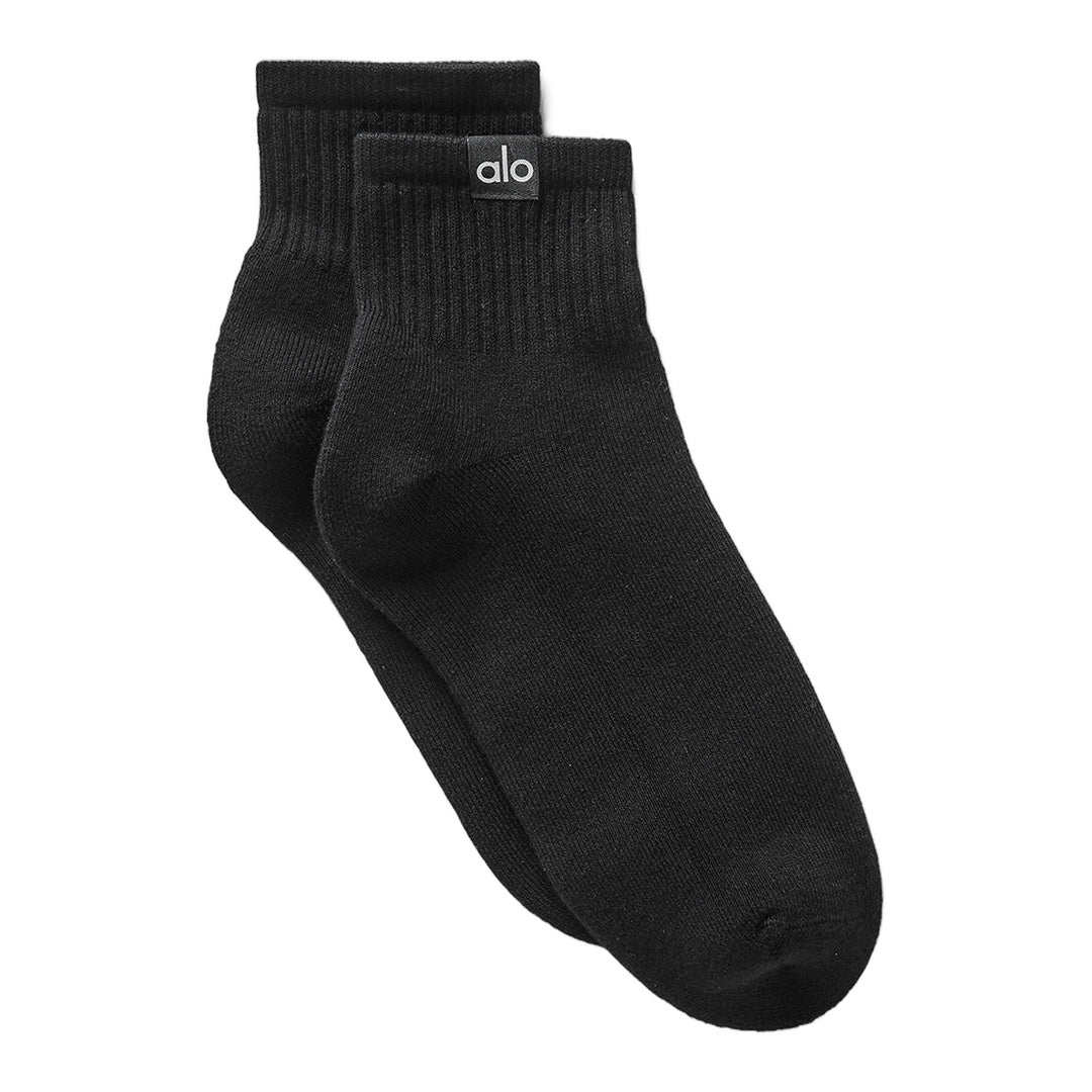 alo Quarter Crew Street Sock - Black