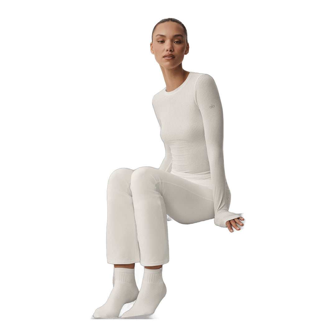 alo Quarter Crew Street Sock - Ivory