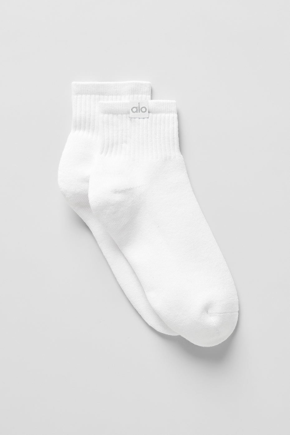 alo Quarter Crew Street Sock - White