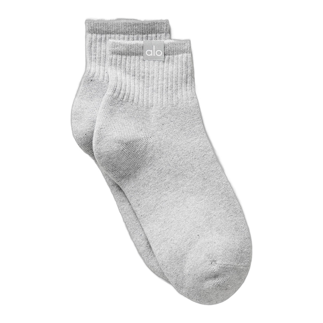 alo Quarter Crew Street Sock - Athletic Heather Grey