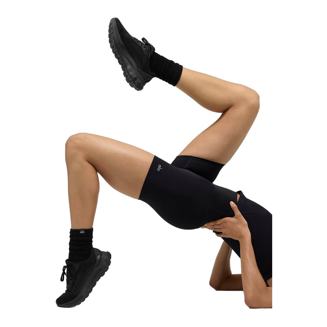 alo Unisex Half-Crew Scrunch Sock - Black