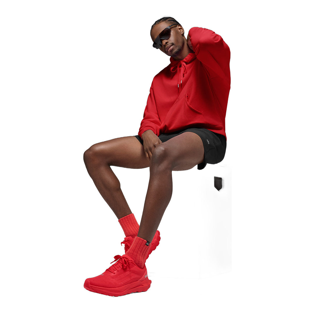alo Unisex Half-Crew Scrunch Sock - Bright Red
