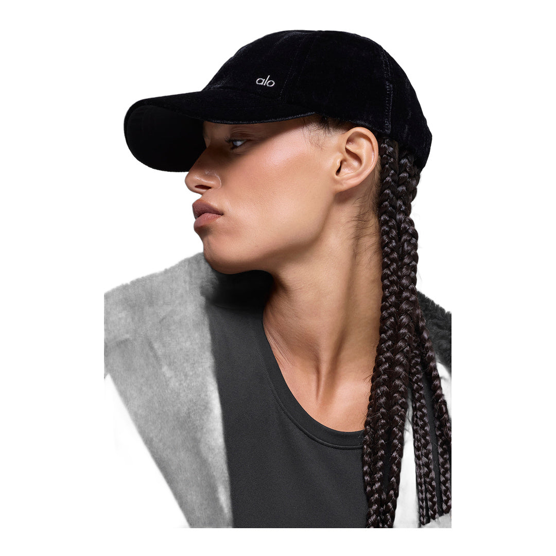 alo Velvet Off-Duty Cap - Black