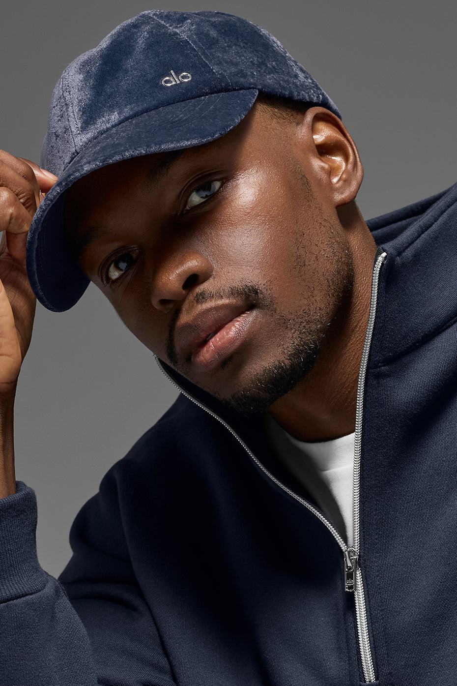 alo Velvet Off-Duty Cap - Navy