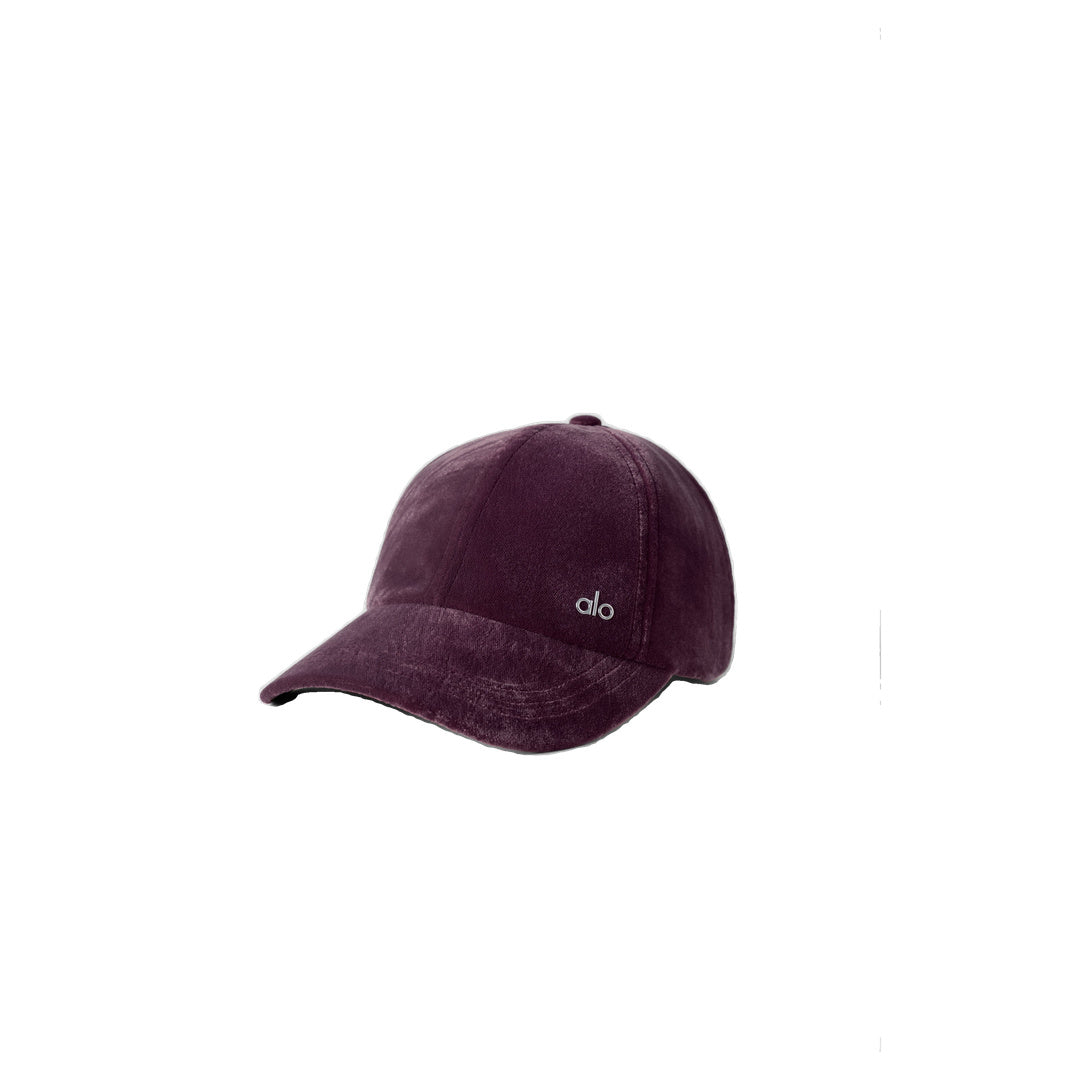 ALO Velvet Off-Duty Cap - Rich Bordeaux