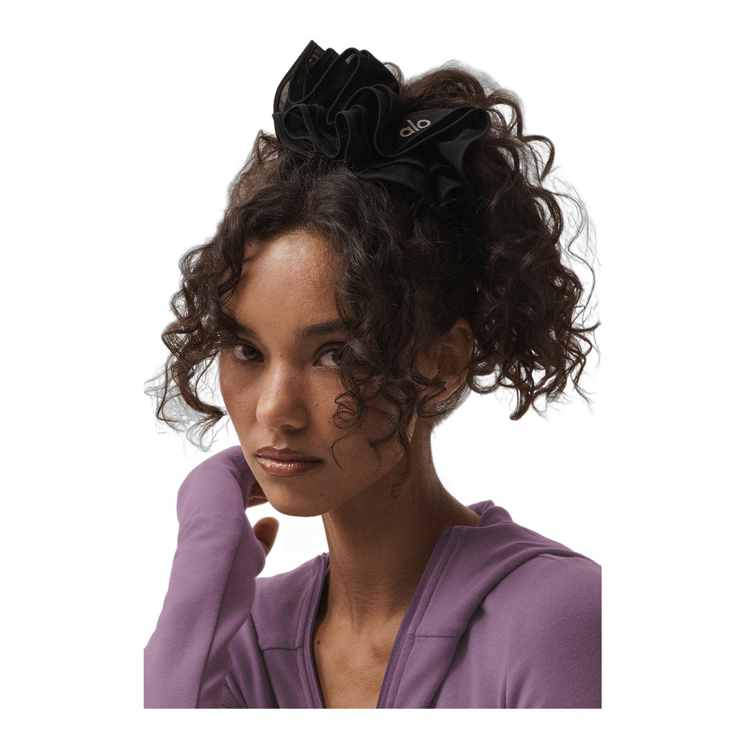 alo Mesh Sweet Nothing Oversize Scrunchie - Black