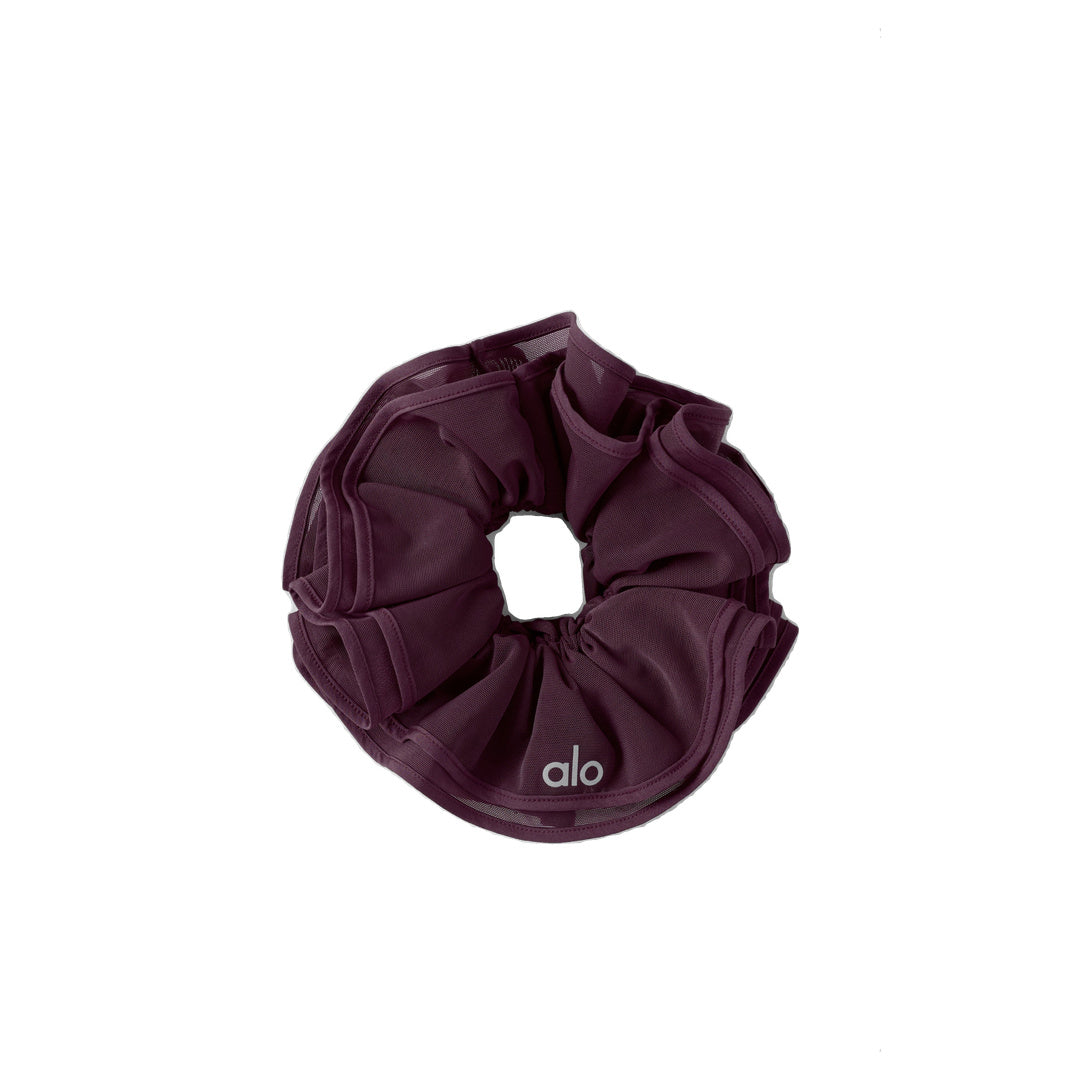 ALO Mesh Sweet Nothing Oversize Scrunchie - Rich Bordeaux