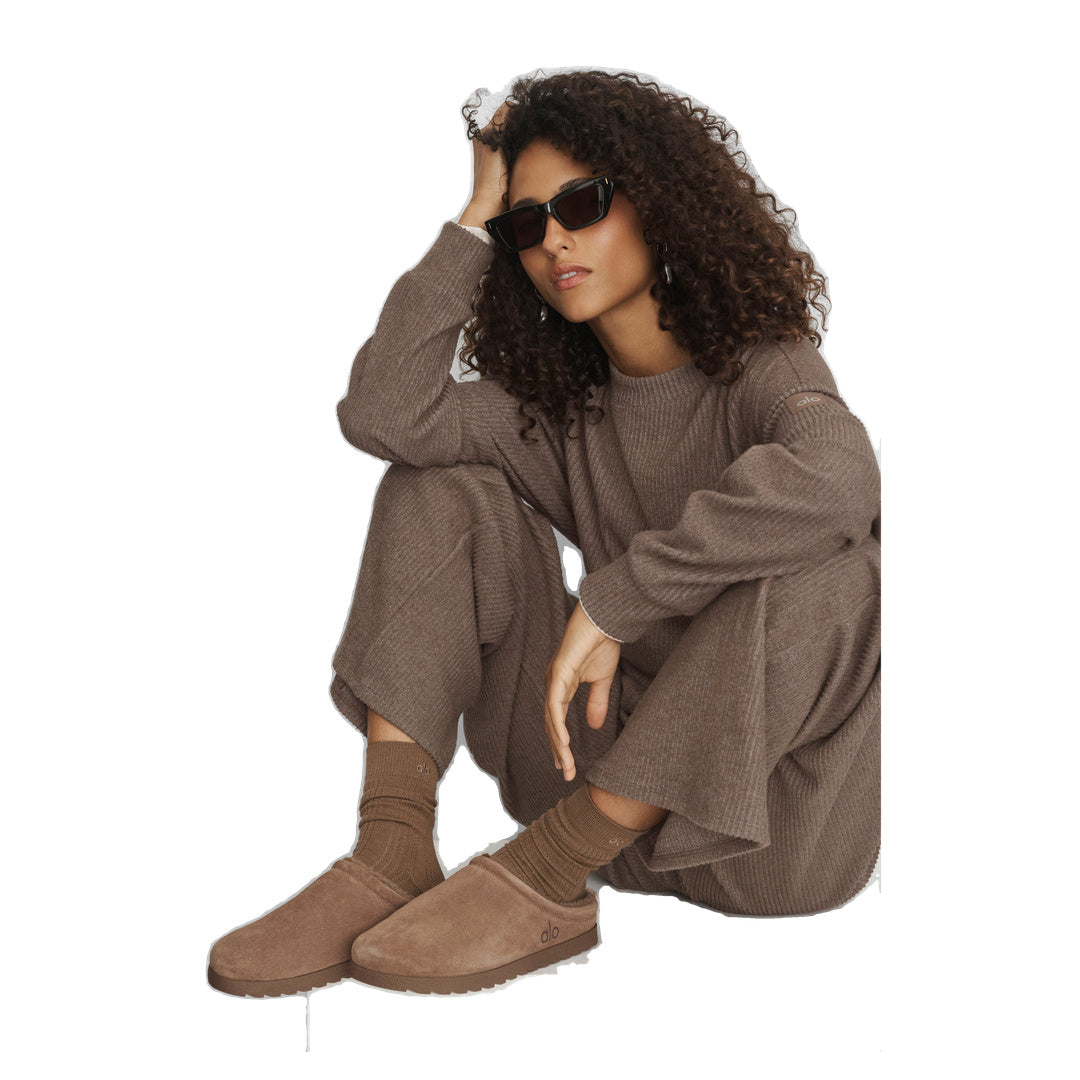 ALO Cashmere Mesh Sock - Java Brown