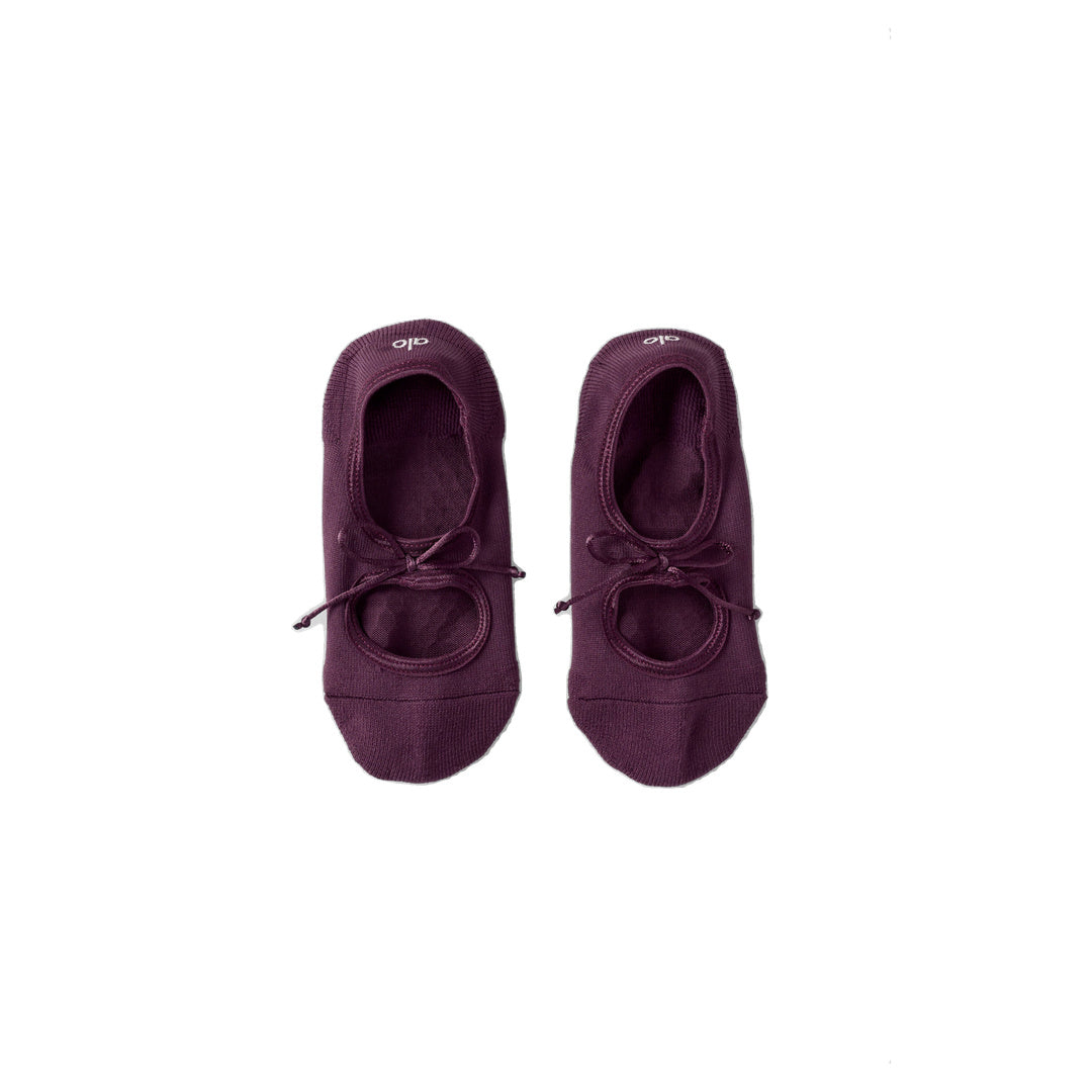 ALO Ballet Grip Sock - Rich Bordeaux