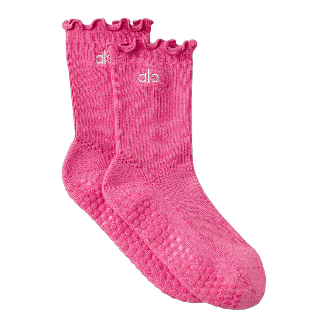 alo Lettuce Edge Grip Sock - Paradise Pink