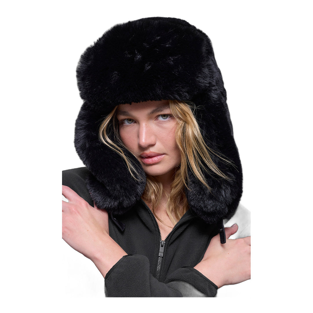 alo Faux Fur Starstruck Hat - Black