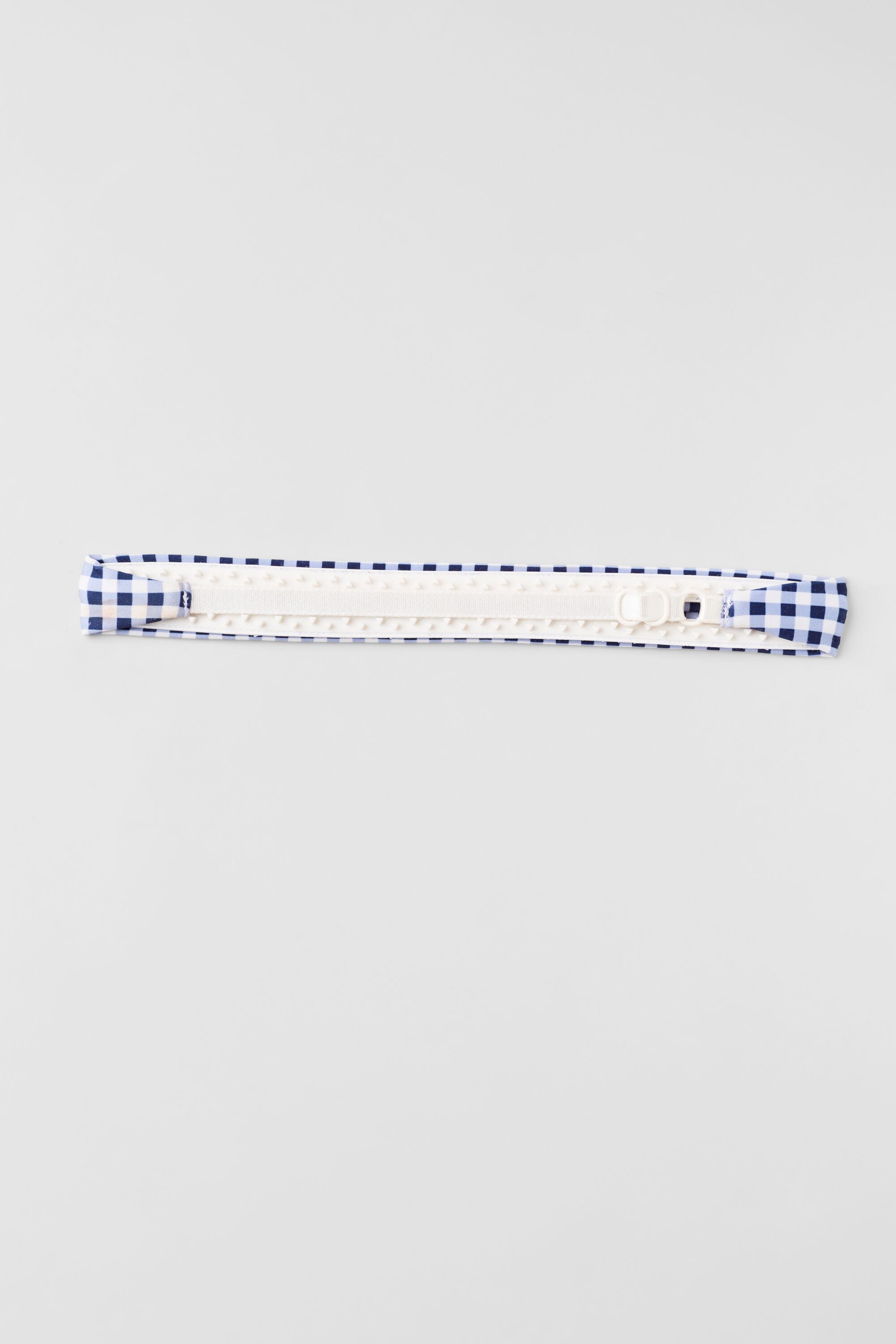 alo Gingham Airlift So Smooth Headband - Navy Gingham