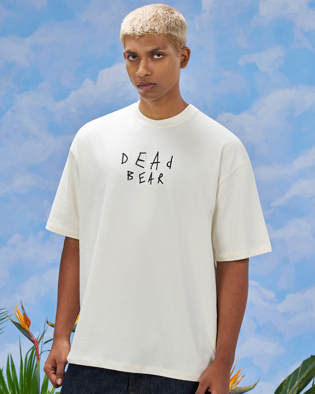 Scribbled Logo Tee Cream