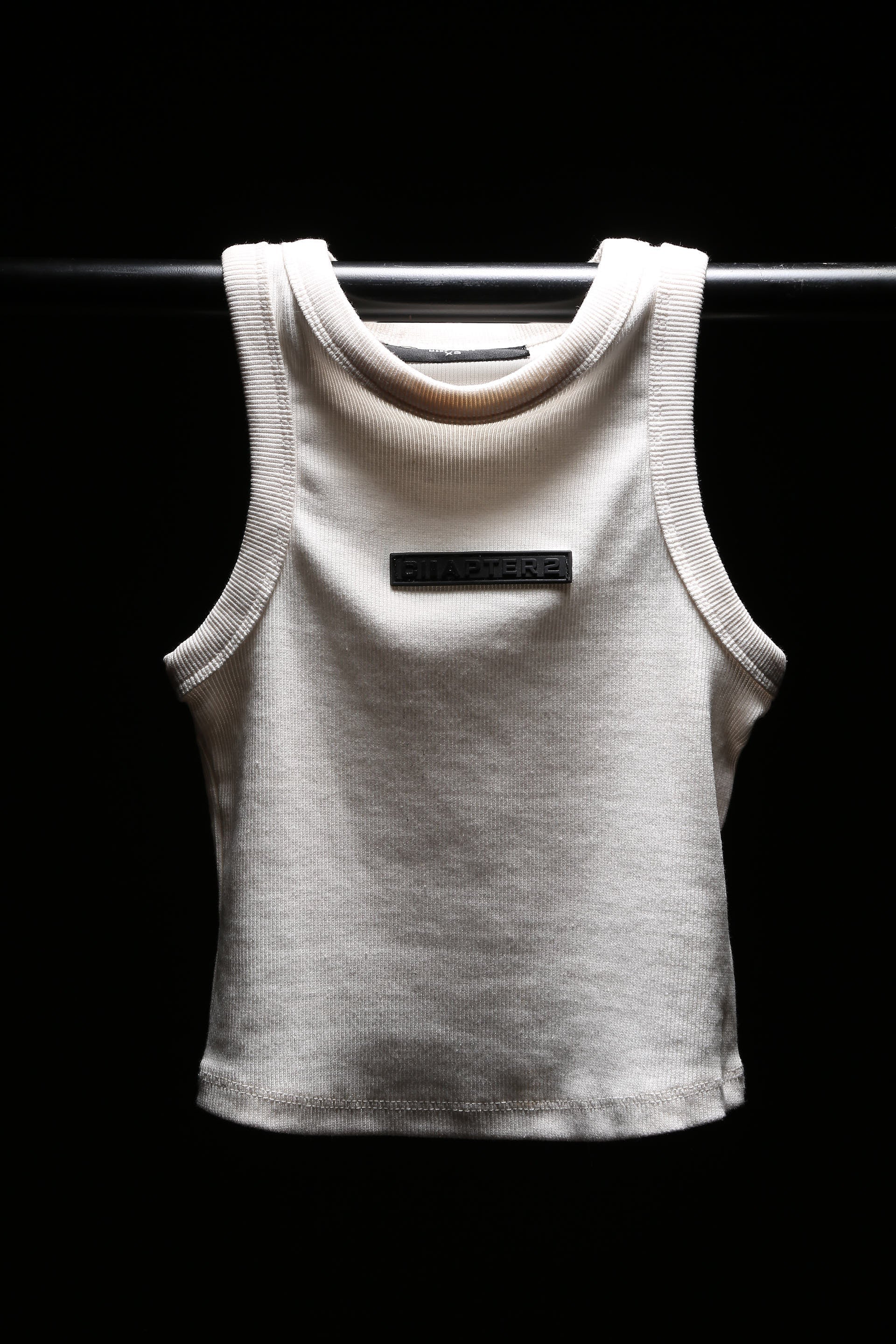 Off White Halter Crop Top